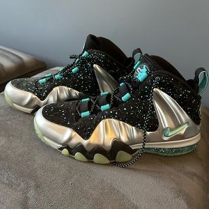 Pre Owned Barkley Posite Max Metallic Silver Gamma Blue Basketball Shoes